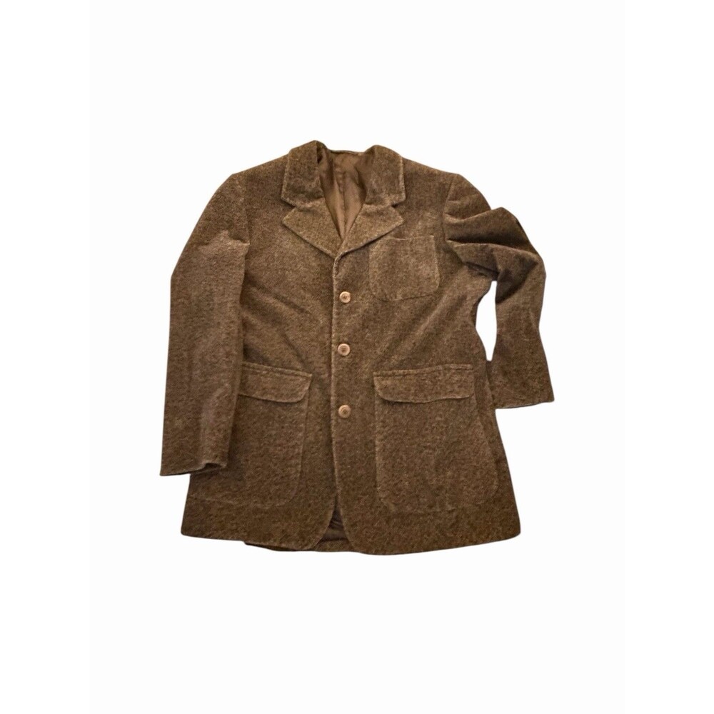 Vtg Bespoke Pat McCarthy Ireland Brushed Corduroy Cotton Blazer Academia 38R